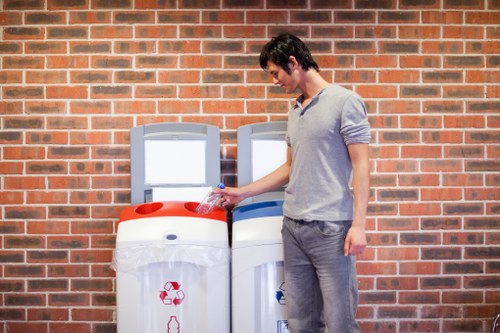 Professional waste clearance team in action